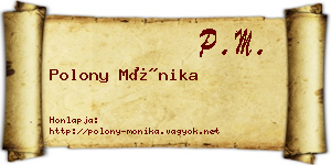 Polony Mónika névjegykártya